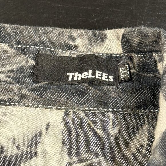 TheLees Button Down Gray Tie Dyes Long Sleeve Collared Shirt Mens Size Large - Picture 5 of 9